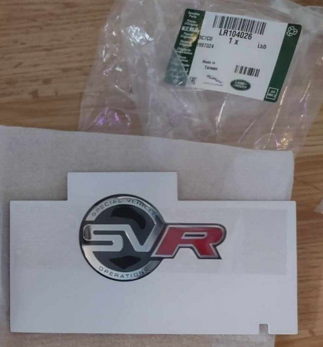 Range Rover Sport 2018-22 OEM L494 Special Vehicle Operations SVR Tailgate Badge