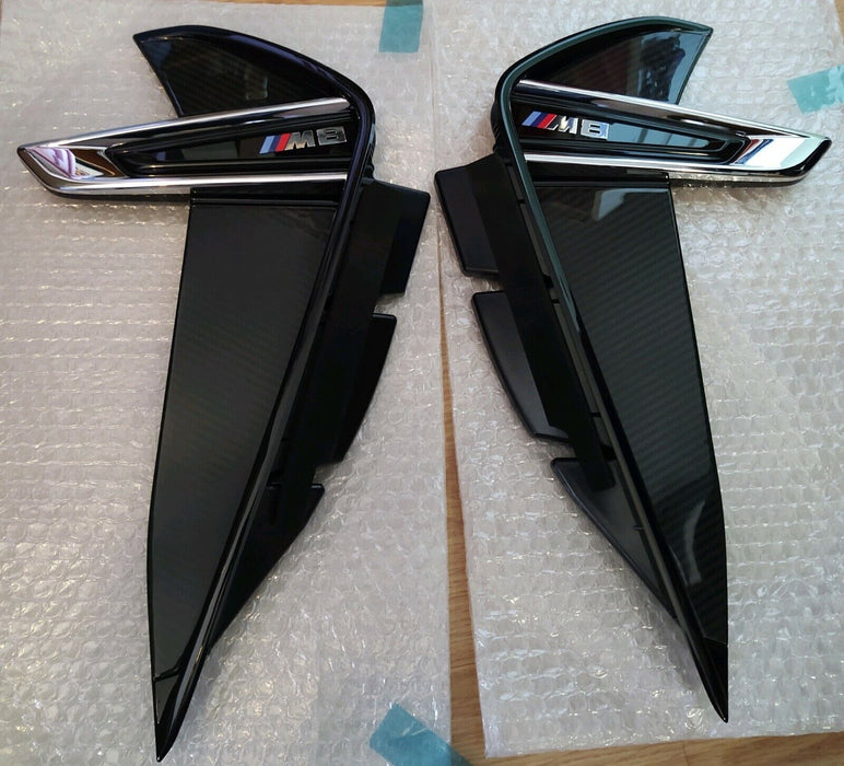 BMW Brand OEM F91/F92 M8 2020+ Carbon Fiber Black Side Vent Pair Brand New