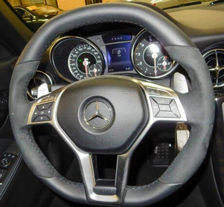 Mercedes-Benz Genuine R172 SLK SMG Alcantara Steering Wheel With Paddle Shifters