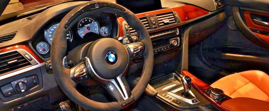 For BMW F30 F31 F32 F34 F36 3GT 2013-2019 Alcantara red Instrument panel  trim 2x