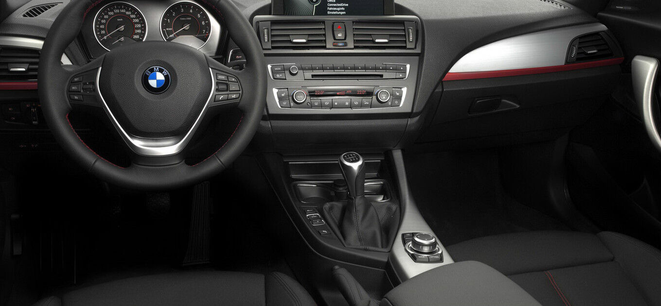 BMW OEM F22 F23 2 Series Coupe Conv. Aluminum Hexagon & Red Interior Trim Kit