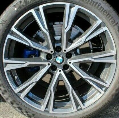 BMW OEM G07 X7 758I Y-Spoke 22" Staggered Wheel Set Orbit Grey Black Brand New