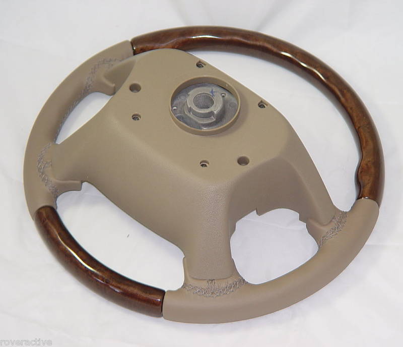 Jaguar Brand OEM Wood & Beige Leather Steering Wheel S-Type Brand New
