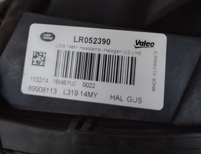 Land Rover OEM L319 LR4 Discovery 4 2014-16 Halogen OEM NAS Left Headlamp New