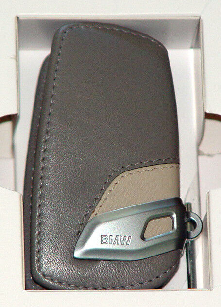 BMW Lines Modern Leather Key Case Beige & Beige F01 F02 F30 F25 F10 F07 F12 F20