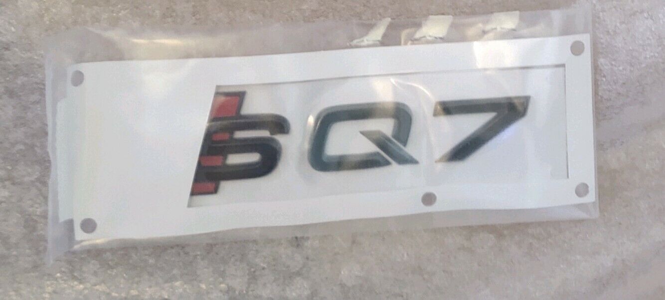 Audi OEM 4M Q7 2016+ Gloss Black SQ7 Tailgate Badge Brand New