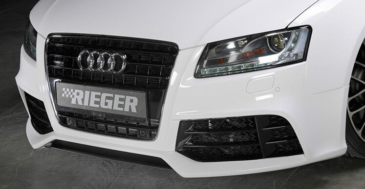 Audi RS5 Look OEM Rieger Front Bumper With CF Look Splitter 2008-12 B8 A5 S5 New