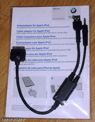 BMW Genuine iPod Auxiliary Connection Cable NEW