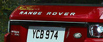 Range Rover Evoque OEM L538 Gloss Black Tailgate Trim Molding Coupe W/O Camera