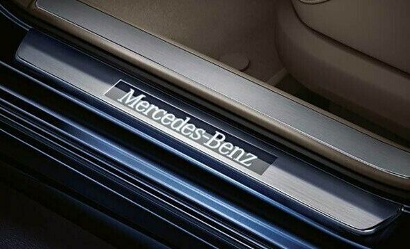 Mercedes-Benz OEM LED Front Illuminated Door Sill Trim Plates W222 S Class New