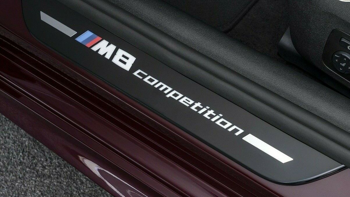 BMW OEM F91 F92 M8 Competition Illuminated Door Sill Tread Plates Pair G14 G15
