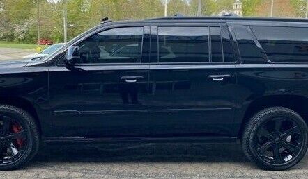 GM OEM Cadillac Escalade ESV Black Chrome Side Molding & Window 14 Pc. Trim Kit