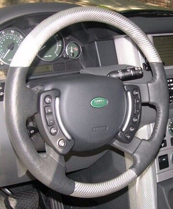 Silver Fiber Steering Wheel Custom For Range Rover L322 2003-2012 Models