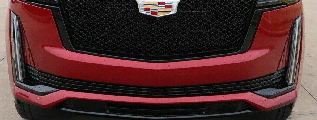 GM OEM Cadillac Escalade 2021+ Black Front Bumper Foglamp Trim Pair Brand New