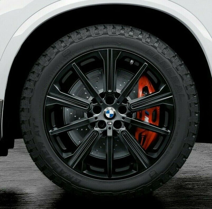 BMW OEM G05 X5 G01 X3 G04 X4 749M M Double Spoke 22" Wheel Tire Set Gloss Black