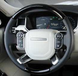Range Rover & Sport L405 & L494 Grand Black Wood & Leather Heated Steering Wheel