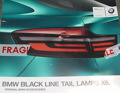 BMW OEM Brand E71 E72 X6 Black Line Taillights Rear Lights Genuine European New