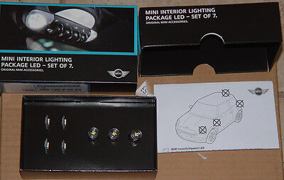 Mini Cooper OEM LED 7 Piece Interior Light Package Bulb Upgrade Kit R57 R58 R59
